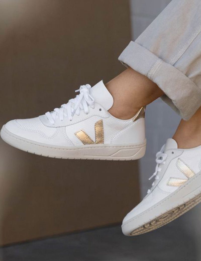 Veja V 10 Leather White Platine res