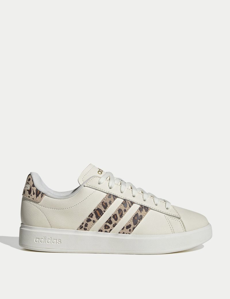 adidas grand court 2 0 shoes white beige gold ih7761 1