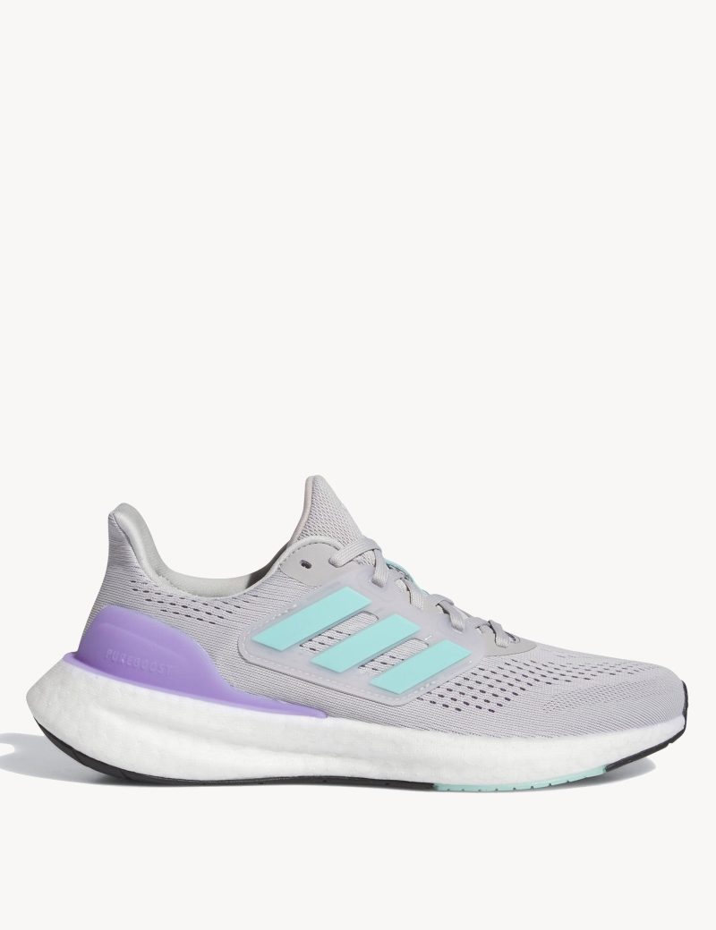 adidas pureboost 23 shoes grey aqua white if2390 1