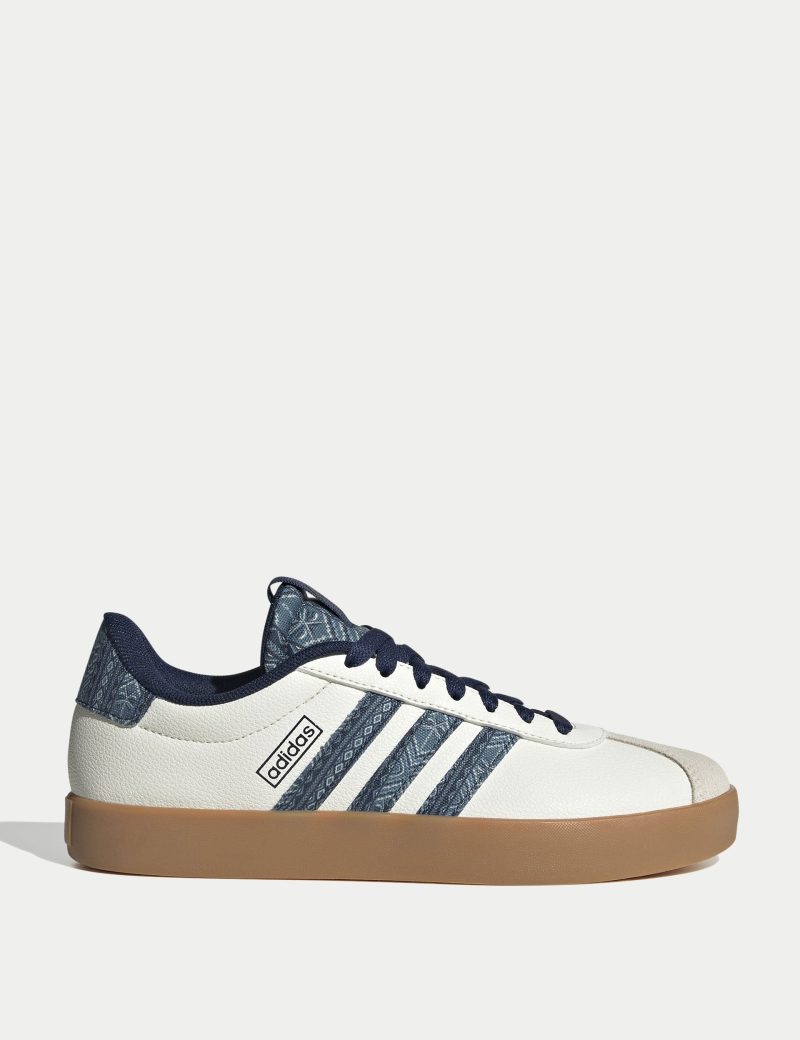 adidas vl court 3 0 shoes white indigo gum10 ih4809 1