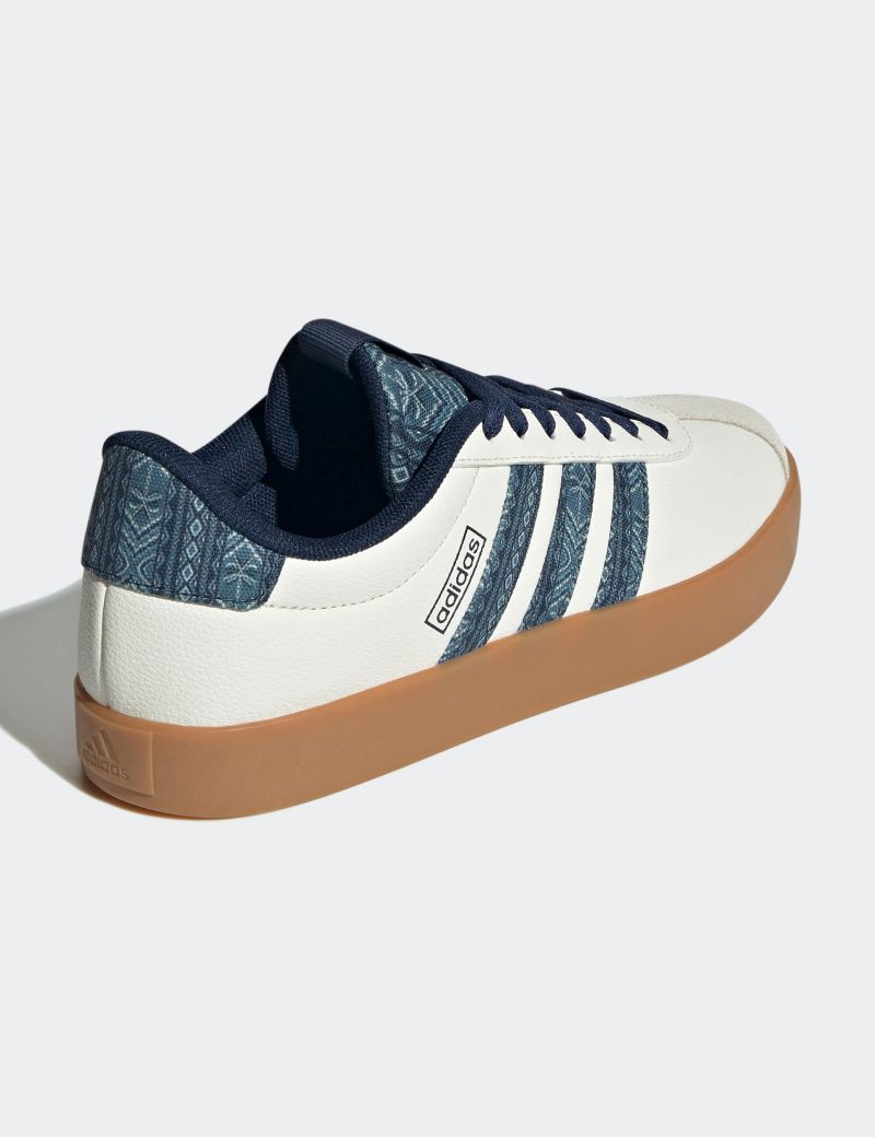 adidas vl court 3 0 shoes white indigo gum10 ih4809 3