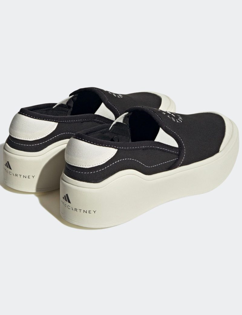 adidas x stella mccartney court slip on shoes black white hp2772 4