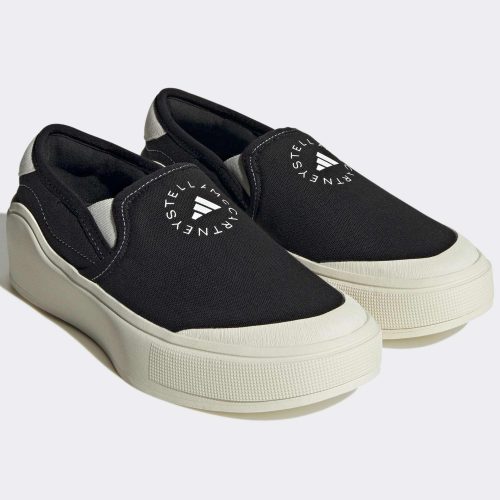 adidas x stella mccartney court slip on shoes black white hp2772 5