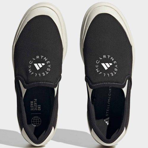 adidas x stella mccartney court slip on shoes black white hp2772 8