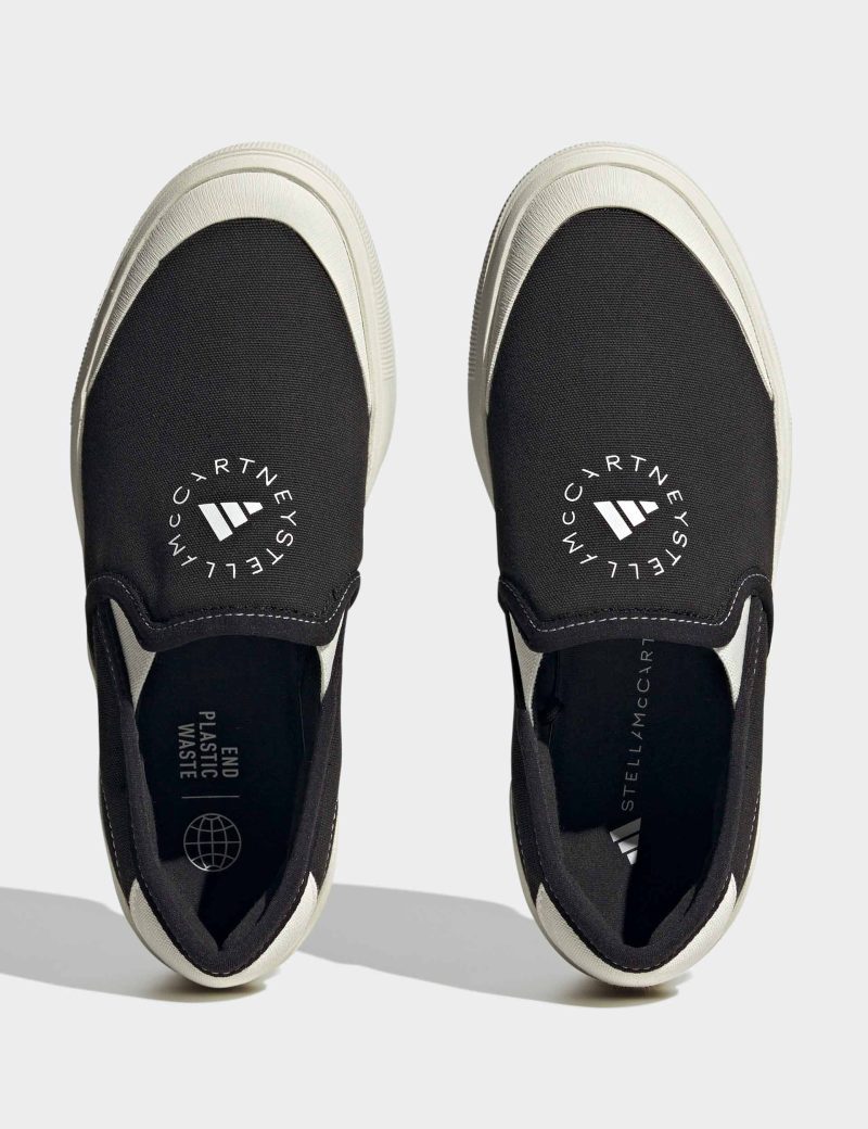 adidas x stella mccartney court slip on shoes black white hp2772 8