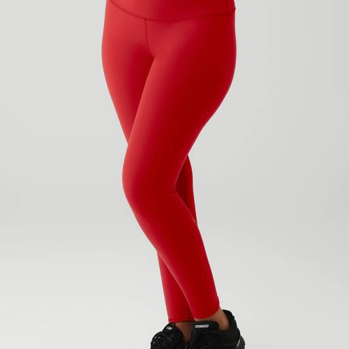 alo yoga 7 8 hw airbrush legging classic red W5604R 2