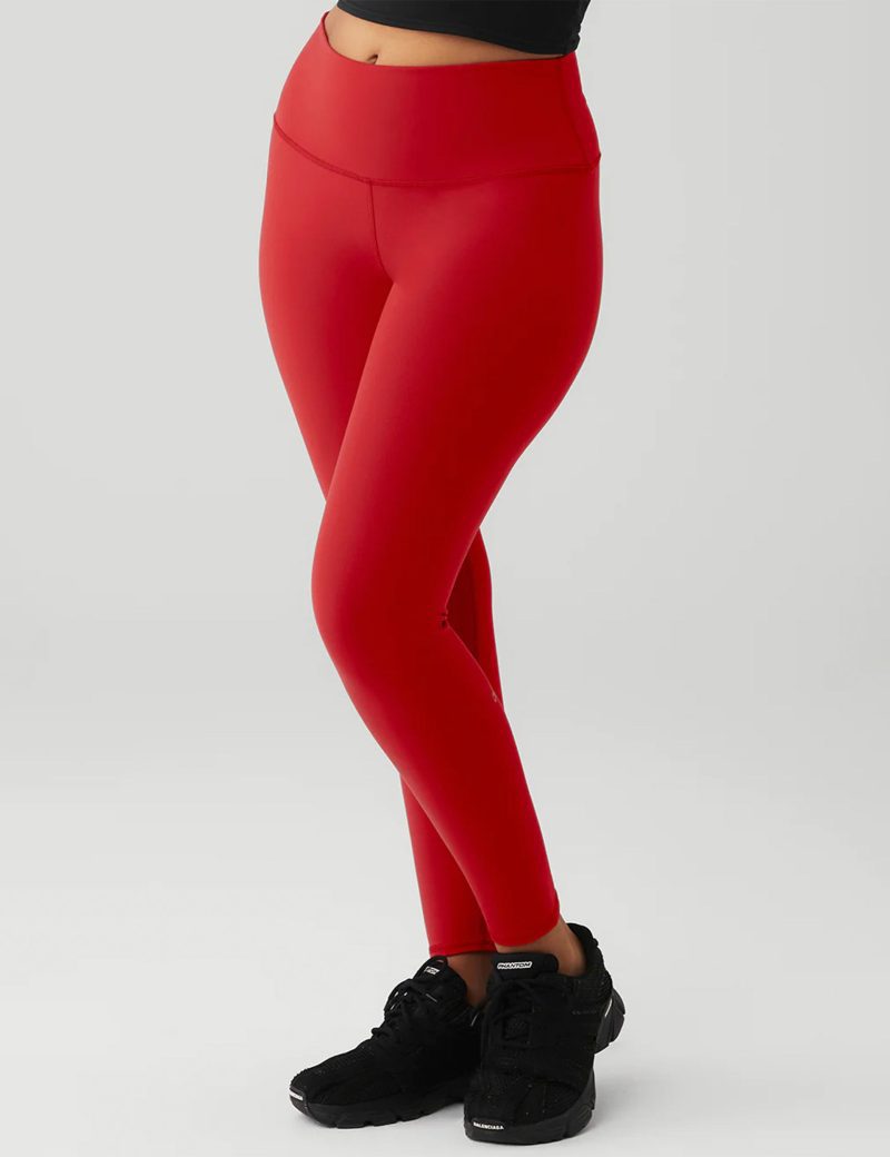 alo yoga 7 8 hw airbrush legging classic red W5604R 2