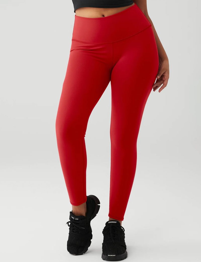 alo yoga 7 8 hw airbrush legging classic red W5604R 4