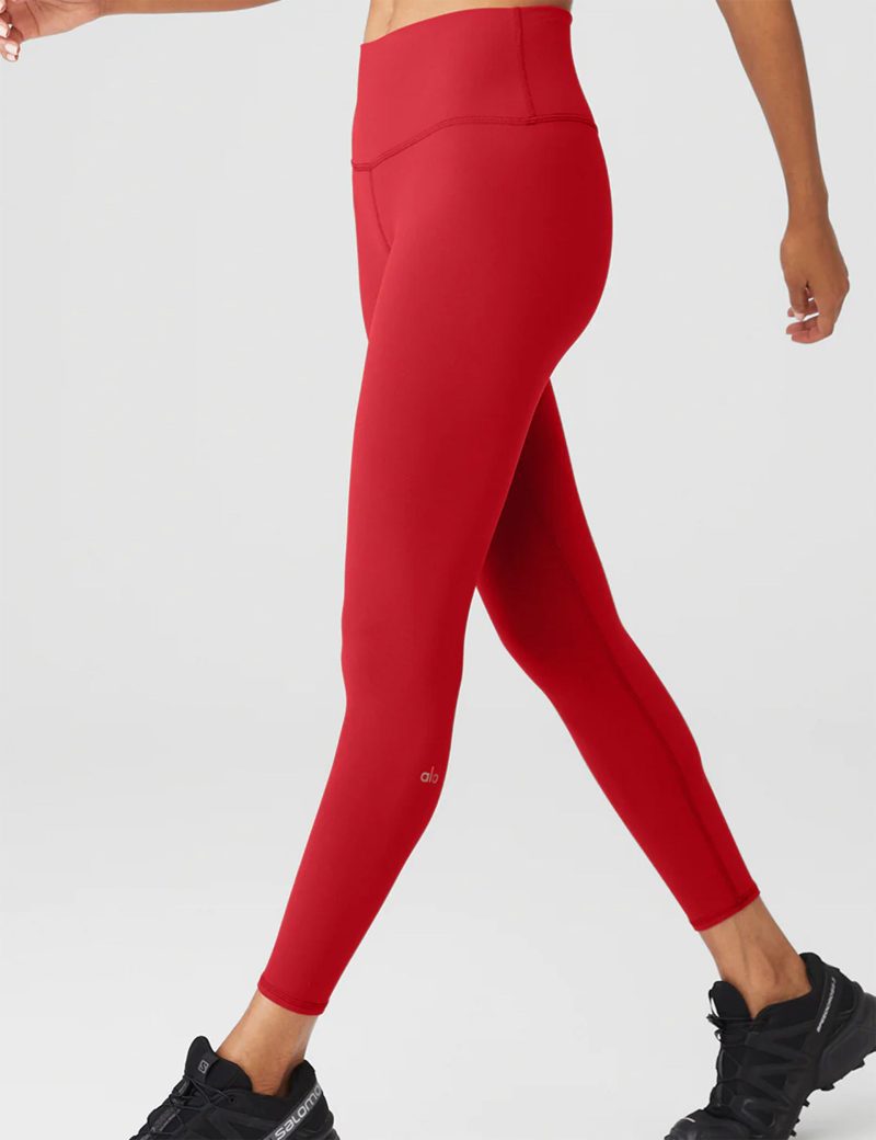 alo yoga 7 8 hw airbrush legging classic red W5604R 7