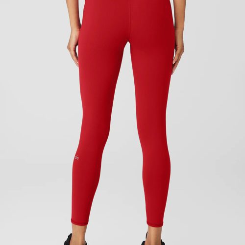 alo yoga 7 8 hw airbrush legging classic red W5604R 8