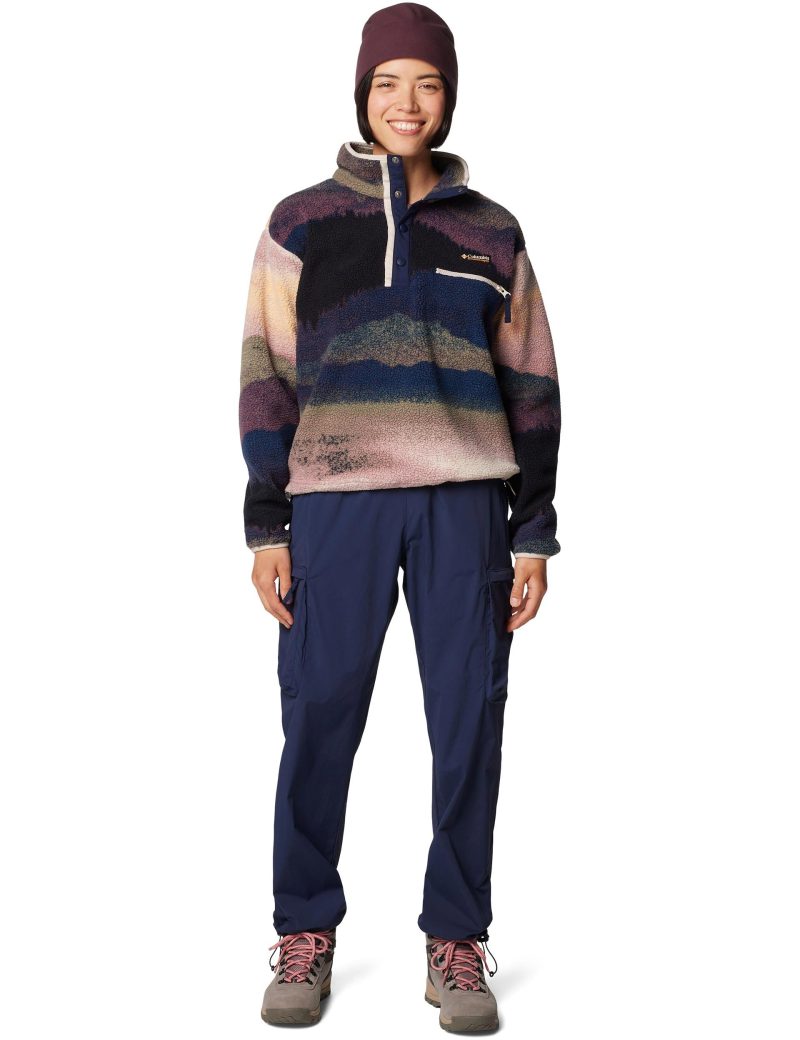 columbia helvetia ii cropped sherpa half snap printed fleece collegiate navy dolomites 2098501 464 6