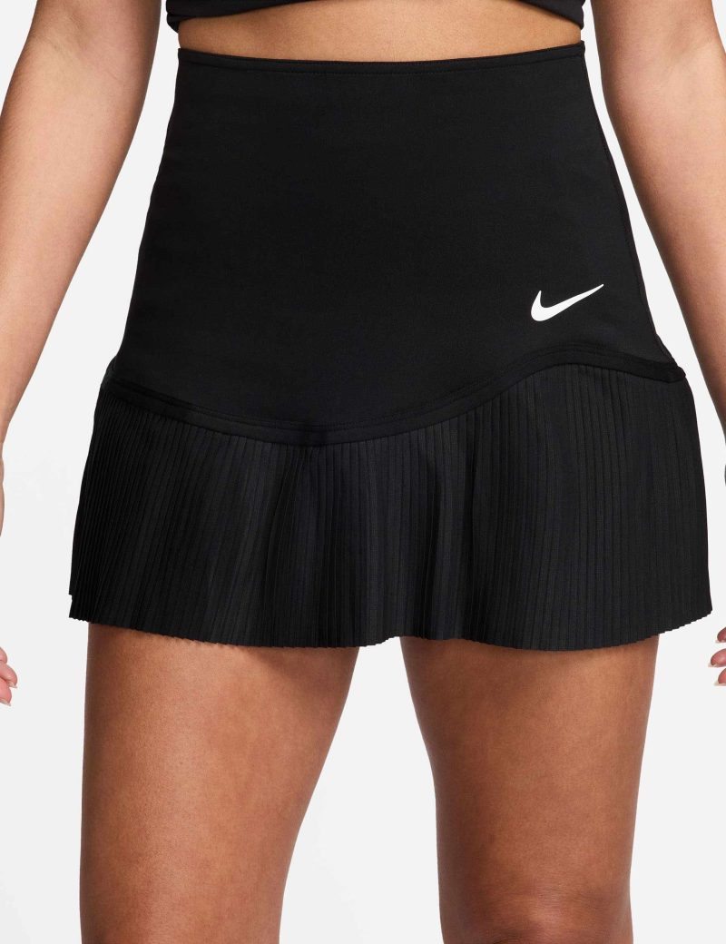 nike advantage dri fit tennis skirt black white fd6532 010 2