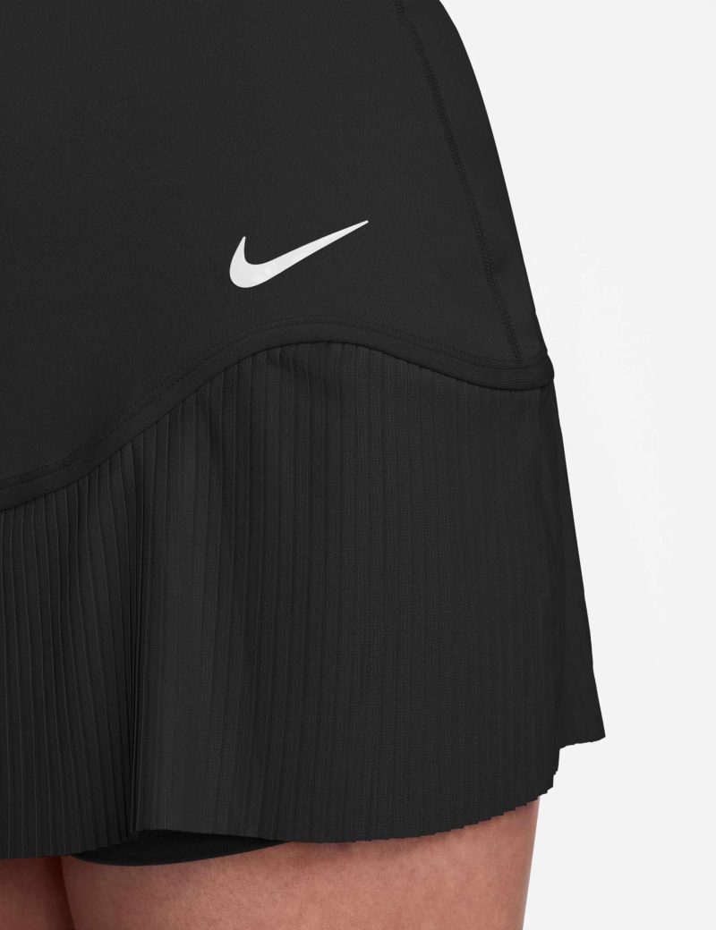 nike advantage dri fit tennis skirt black white fd6532 010 6