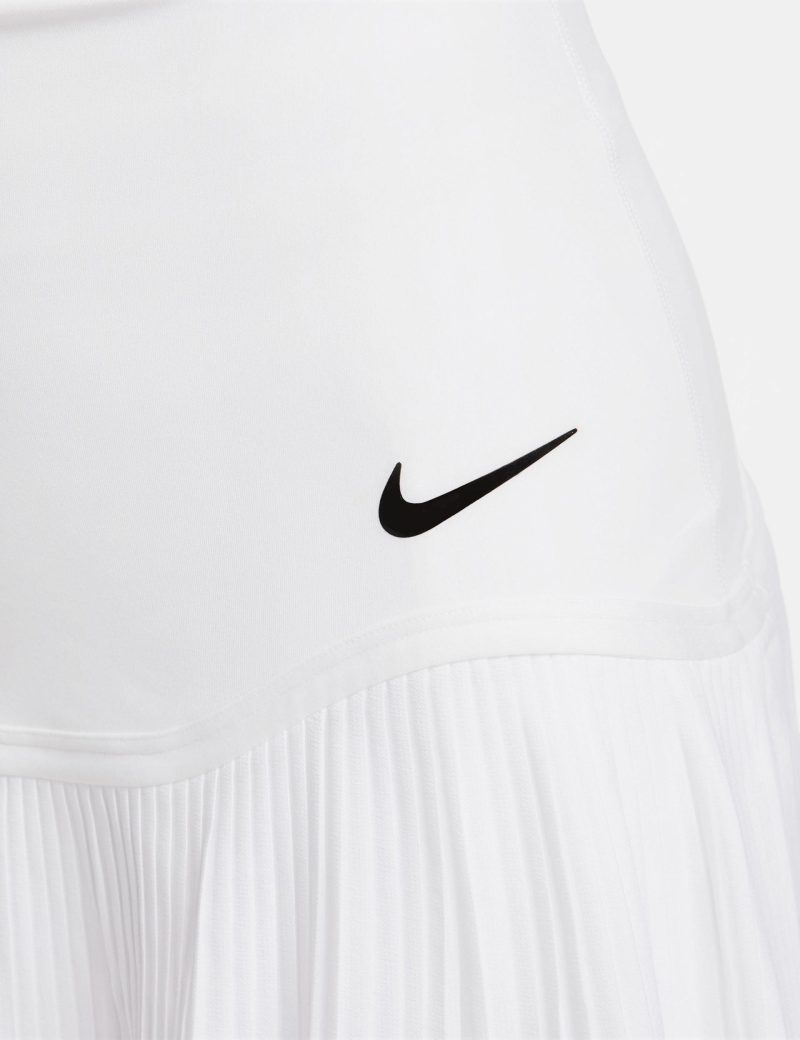 nike advantage dri fit tennis skirt white black fd6532 100 5