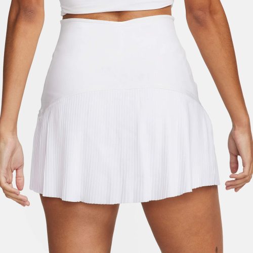 nike advantage dri fit tennis skirt white black fd6532 100 6