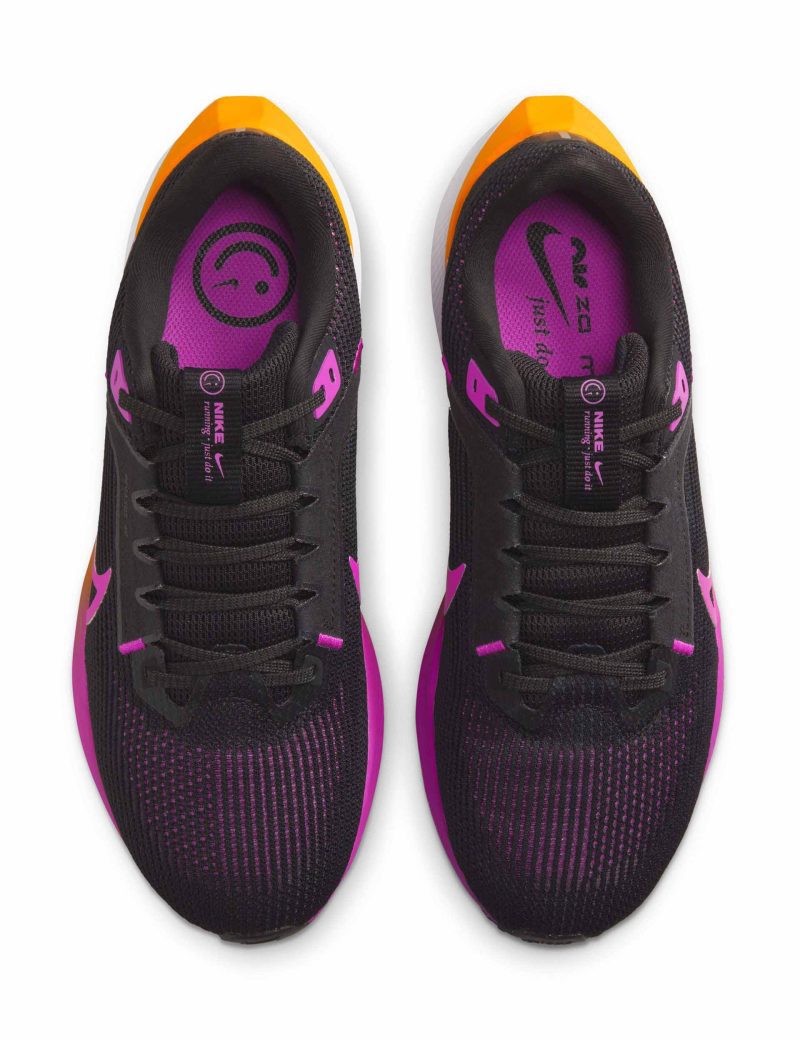 nike pegasus 40 shoes black violet orange white dv3854 011 3