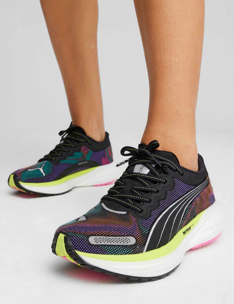 puma deviate nitro 2 shoes black lime pink 380077 01 5