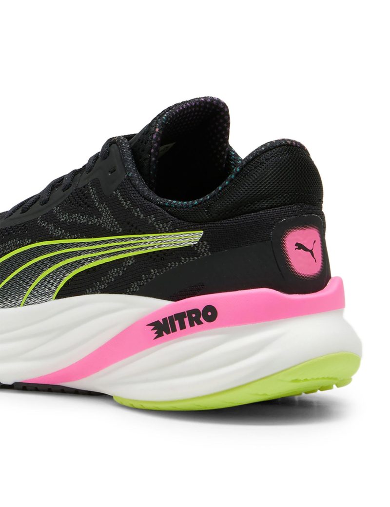 puma magnify nitro 2 shoes black lime pink 380079 01 6