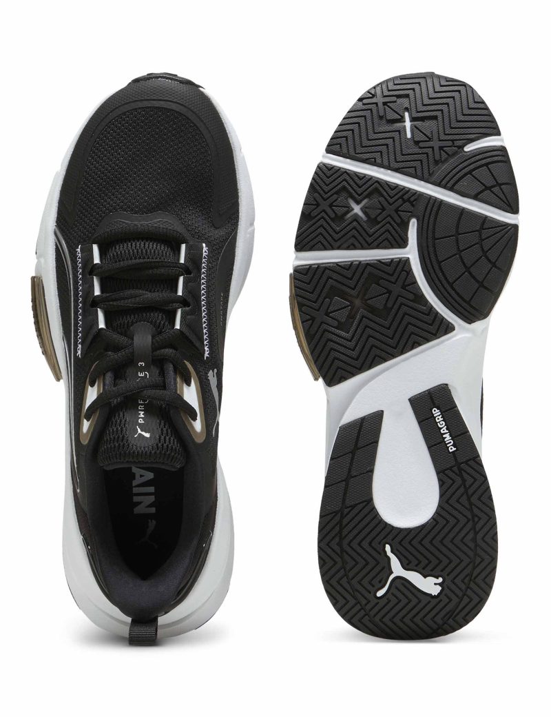 puma pwrframe tr 3 shoes black silver white 379560 01 5