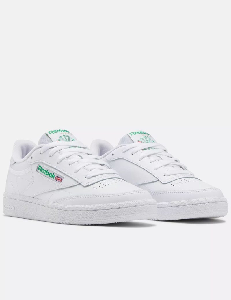 reebok club c 85 shoes white green 100033933 2