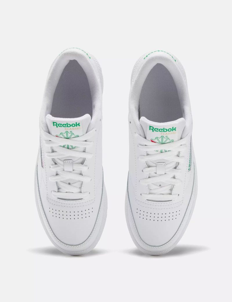 reebok club c 85 shoes white green 100033933 5