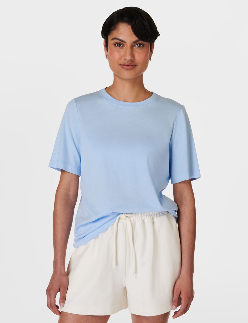 sweaty betty essential crew neck t shirt breeze blue sb9687 8766 1