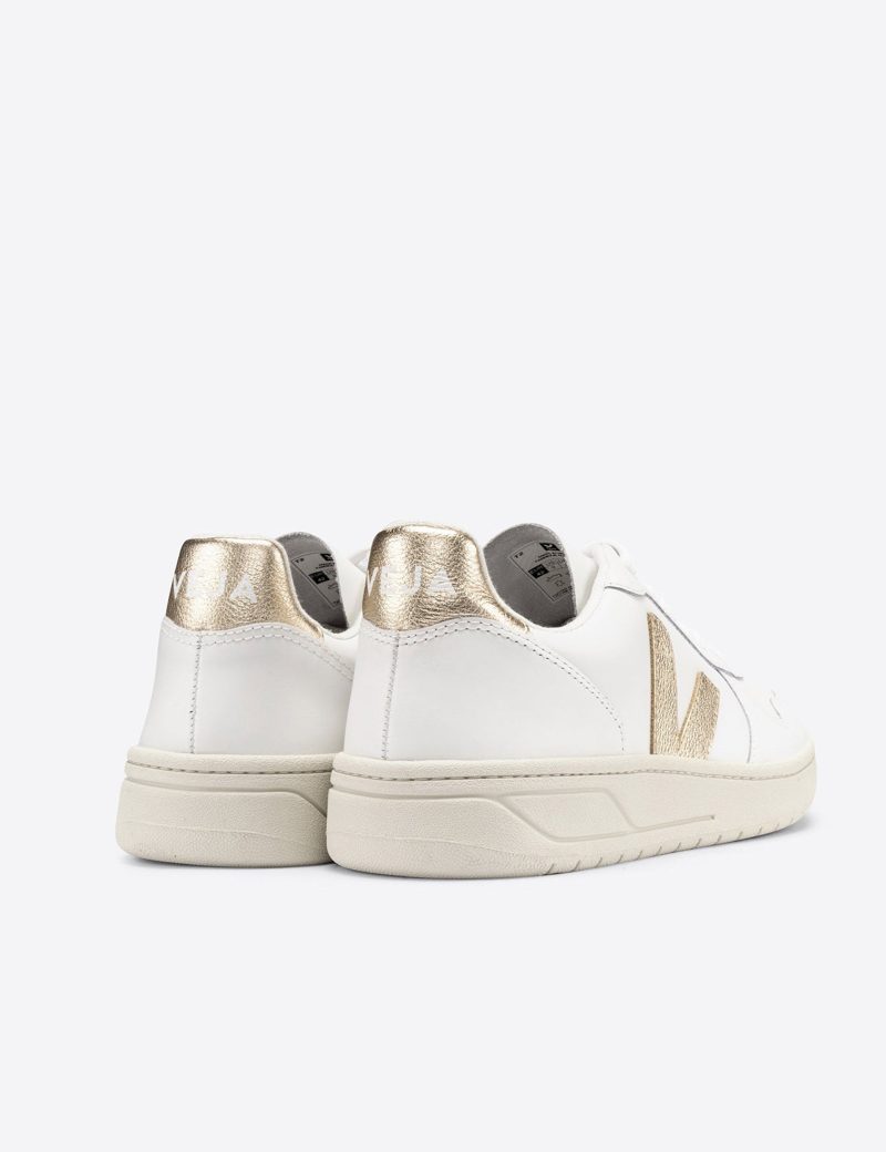 veja v 10 leather trainers white platine VX022490 3