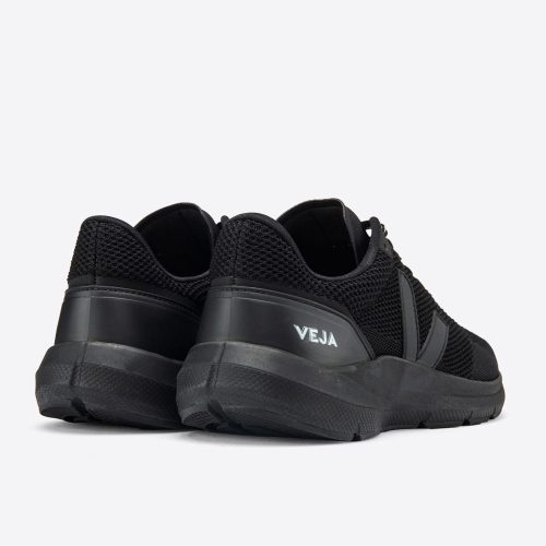 veja w marlin v knit trainers full black LT102456 4