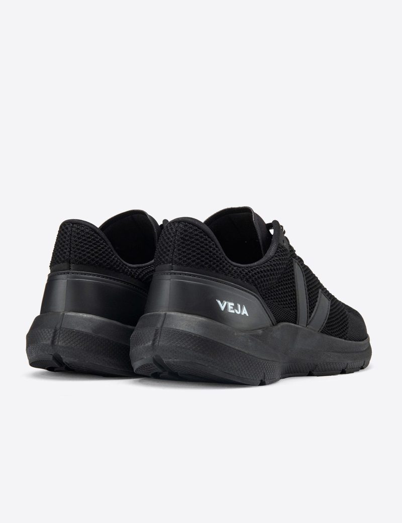 veja w marlin v knit trainers full black LT102456 4