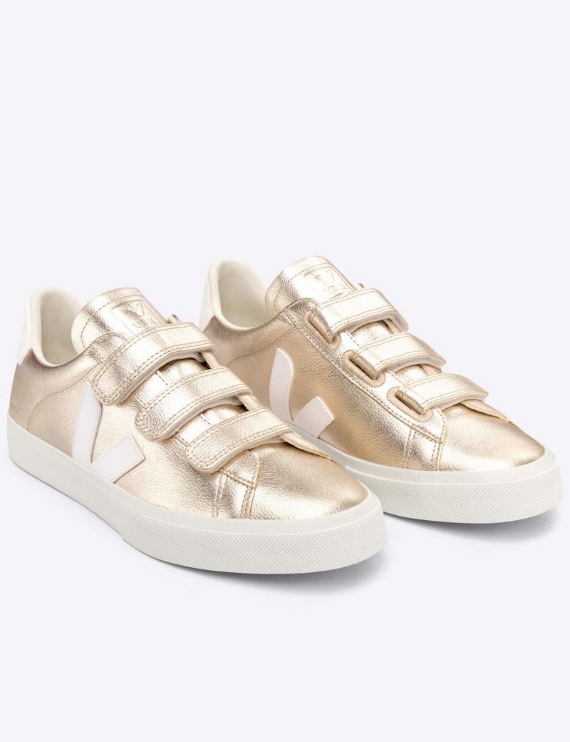 veja w recife leather trainers platine white RC052418 2