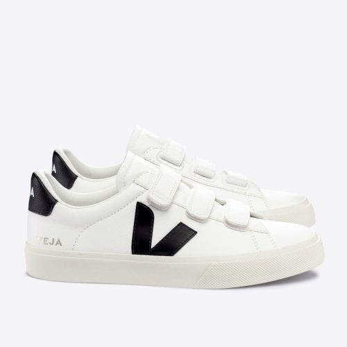 veja w recife leather trainers white black RC0502790 2