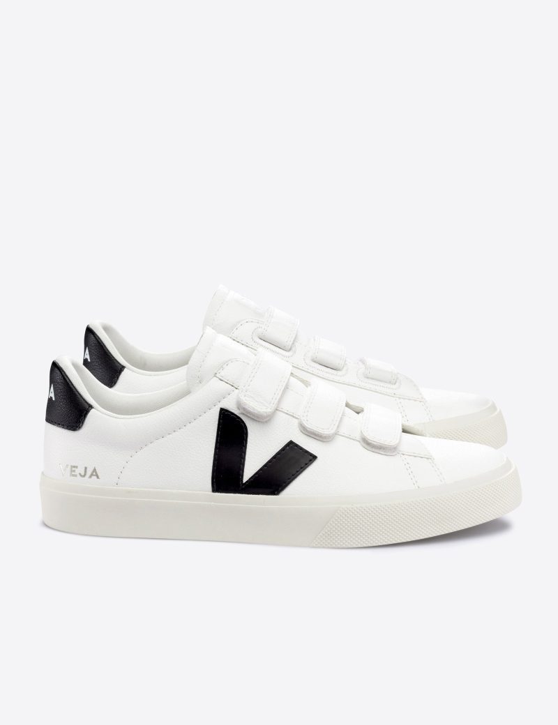 veja w recife leather trainers white black RC0502790 2