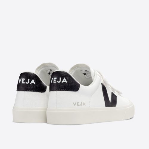 veja w recife leather trainers white black RC0502790 3