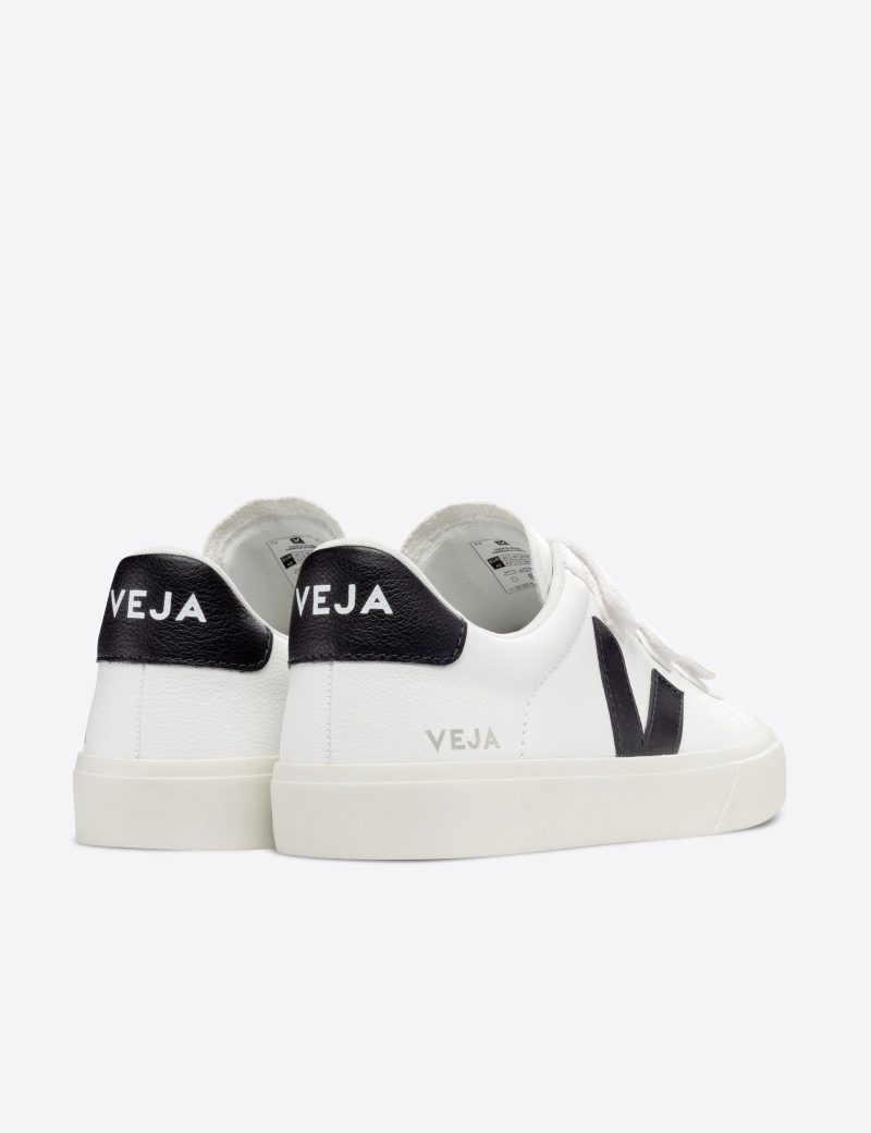 veja w recife leather trainers white black RC0502790 3