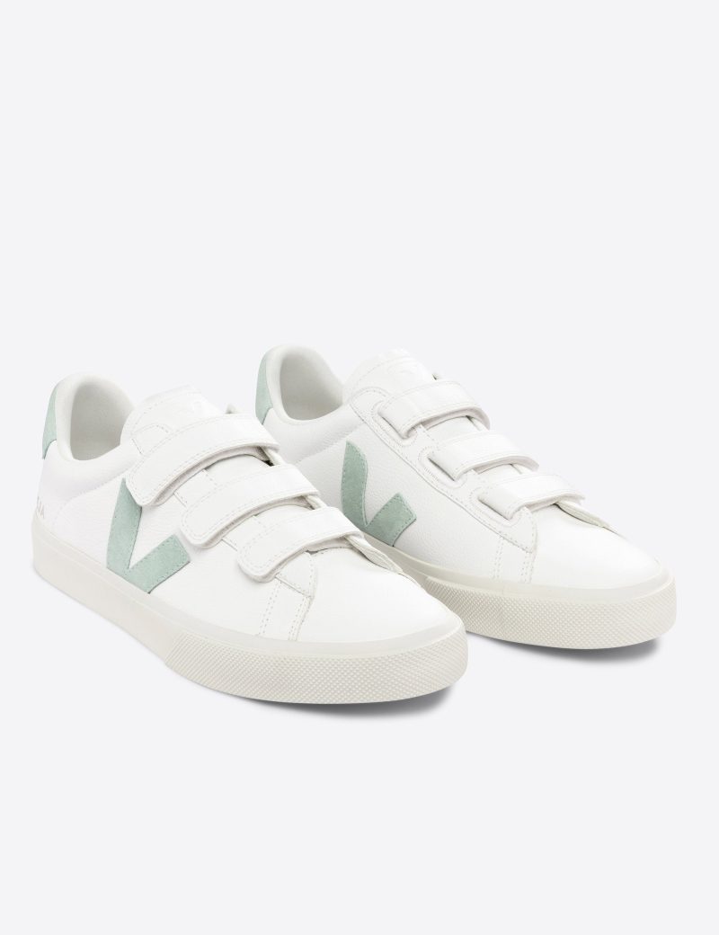 veja w recife leather trainers white matcha RC0592878 2