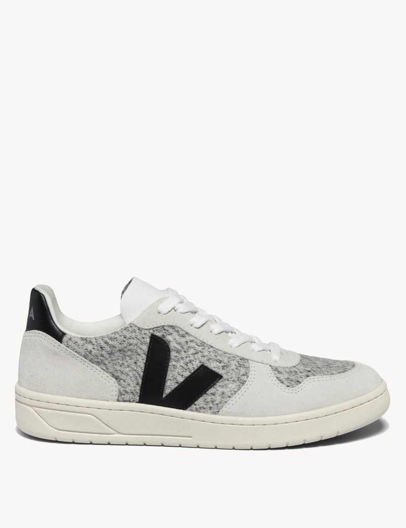 veja w v 10 flannel trainers snow black VX0401439 1