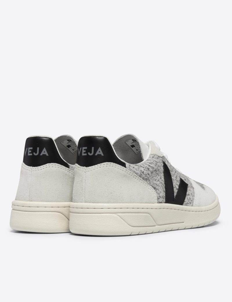 veja w v 10 flannel trainers snow black VX0401439 3