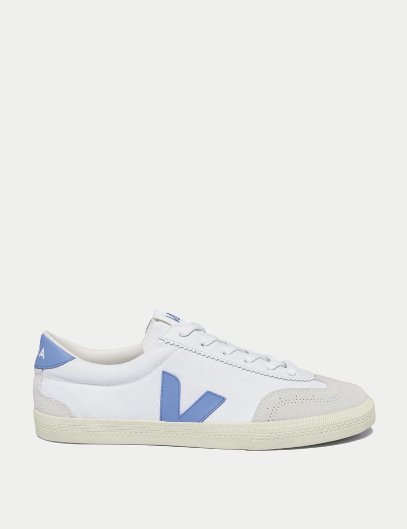 veja w volley canvas trainers white aqua VO0103648 1