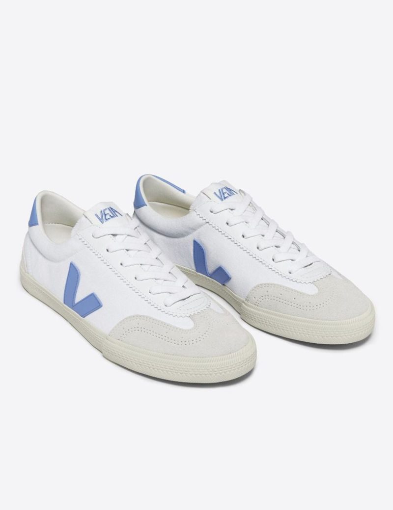 veja w volley canvas trainers white aqua VO0103648 3